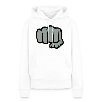 Faust - Frauen Premium Bio Hoodie - Weiß - Vorne - Julia (174cm)