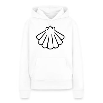 Muschel - Frauen Premium Bio Hoodie - Weiß - Vorne - Julia (174cm)