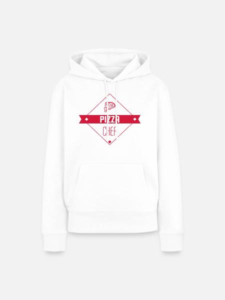Pizza / pizzaiolo / Italien / Burger - Frauen Premium Bio Hoodie - Weiß