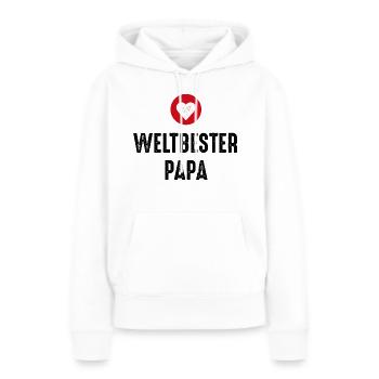 Weltbester Papa - Frauen Premium Bio Hoodie - Weiß - Vorne - Julia (174cm)