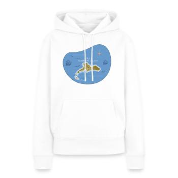 Robinson Crusoe l’aventure isolée île déserte - Sweat à capuche Premium bio Femme - blanc - Devant - Julia (174cm)