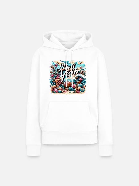Shell Yeah - Frauen Premium Bio Hoodie - Weiß