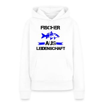 fischer aus leidenschaft - Frauen Premium Bio Hoodie - Weiß - Vorne - Julia (174cm)