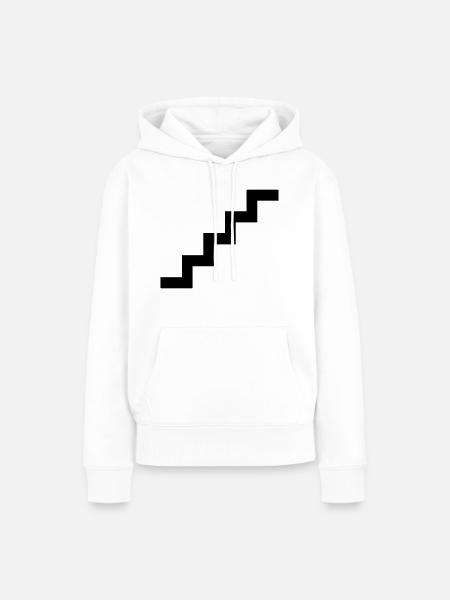 Schwarze Treppe - Frauen Premium Bio Hoodie - Weiß