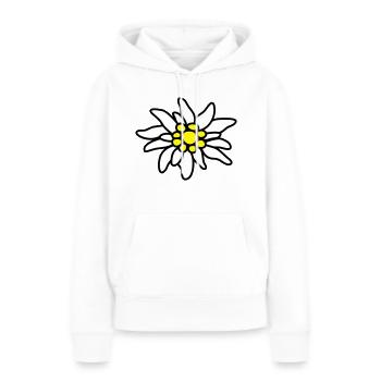 Edelweiß (c) - Sweat à capuche Premium bio Femme - blanc - Devant - Julia (174cm)