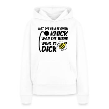 Biene zu dick Blume Knick Blüte - Frauen Premium Bio Hoodie - Weiß - Vorne - Julia (174cm)