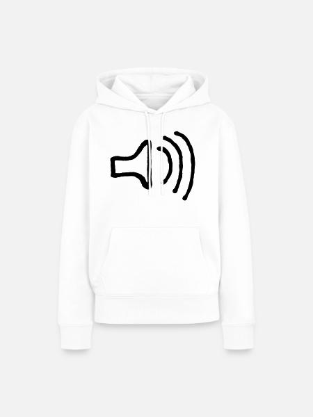 lautsprecher - Frauen Premium Bio Hoodie - Weiß
