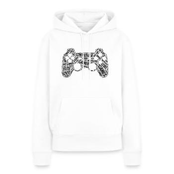 game controller wordart - Frauen Premium Bio Hoodie - Weiß - Vorne - Julia (174cm)