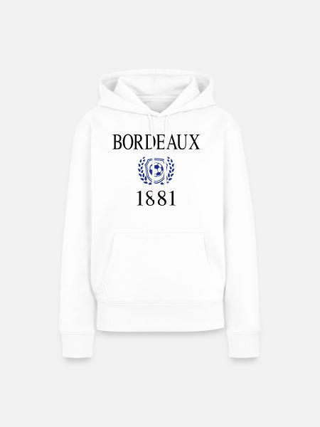 Bordeaux 1881 Herkunft - Frauen Premium Bio Hoodie - Weiß
