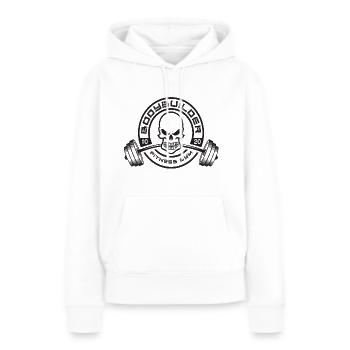 bodybuilder - Sweat à capuche Premium bio Femme - blanc - Devant - Julia (174cm)