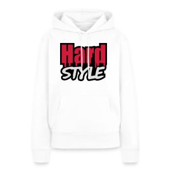 Hard Style - Sweat à capuche Premium bio Femme - blanc - Devant - Julia (174cm)