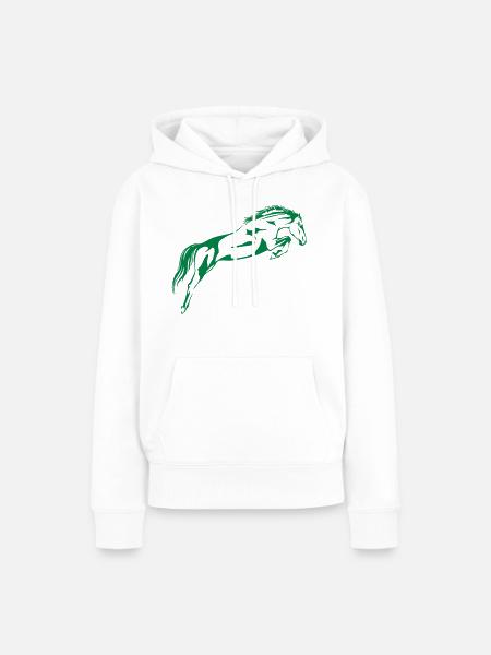 Springpferd - Frauen Premium Bio Hoodie - Weiß