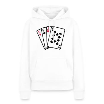 Skat - Sweat à capuche Premium bio Femme - blanc - Devant - Julia (174cm)