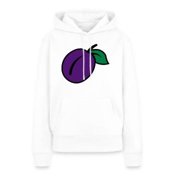 Prune - Sweat à capuche Premium bio Femme - blanc - Devant - Julia (174cm)