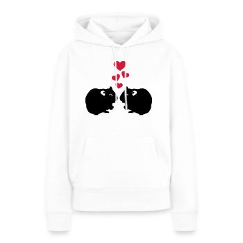 Cochon d'Inde - Sweat à capuche Premium bio Femme - blanc - Devant - Julia (174cm)
