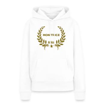 Moniteur / Monitrice / Mono / Formation / Ski - Sweat à capuche Premium bio Femme - blanc - Devant - Julia (174cm)