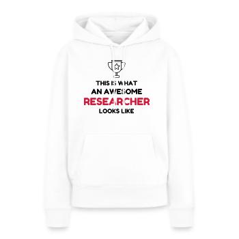 Forscher / Forschung / Arbeit / Job - Frauen Premium Bio Hoodie - Weiß - Vorne - Julia (174cm)