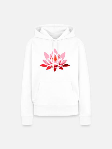 Lotus Blüte - Frauen Premium Bio Hoodie - Weiß