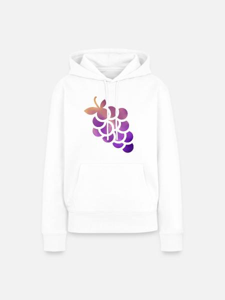Traube - Frauen Premium Bio Hoodie - Weiß