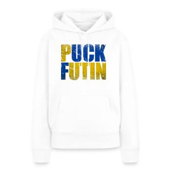 Puck Futin - Frauen Premium Bio Hoodie - Weiß - Vorne - Julia (174cm)