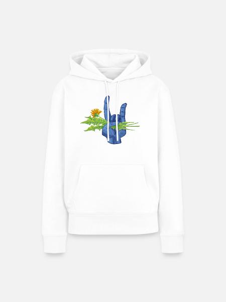 Unkraut ist Metal - Frauen Premium Bio Hoodie - Weiß