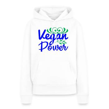 Vegan Power - Women’s Premium Organic Hoodie - white - Front - Julia (174cm)