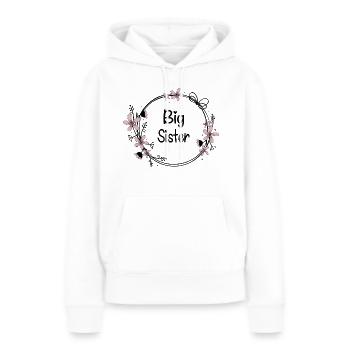 Big Sister - Frauen Premium Bio Hoodie - Weiß - Vorne - Julia (174cm)