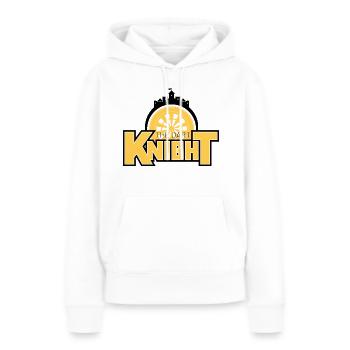 Château de Dart Knight - Sweat à capuche Premium bio Femme - blanc - Devant - Julia (174cm)
