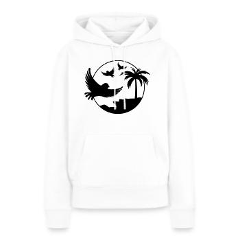paradise birds - Frauen Premium Bio Hoodie - Weiß - Vorne - Julia (174cm)