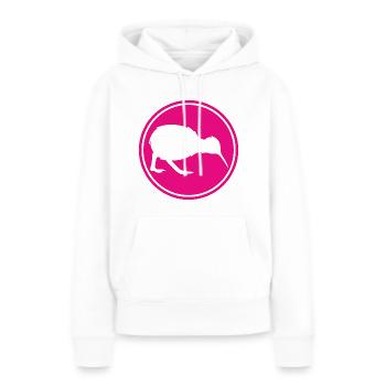 Kiwi - Neuseeland - New Zealand - Maori - Aotearoa - Frauen Premium Bio Hoodie - Weiß - Vorne - Julia (174cm)