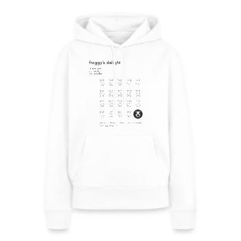 Froggy Matrice - Sweat à capuche Premium bio Femme - blanc - Devant - Julia (174cm)