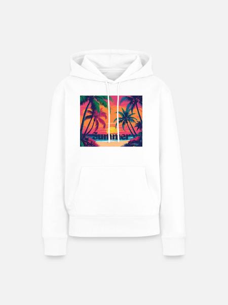 Summer - Frauen Premium Bio Hoodie - Weiß
