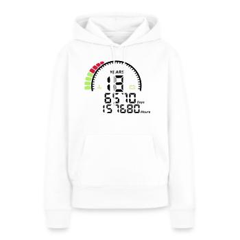 Gegen Jubiläum Jahre 18 Jahre - Frauen Premium Bio Hoodie - Weiß - Vorne - Julia (174cm)
