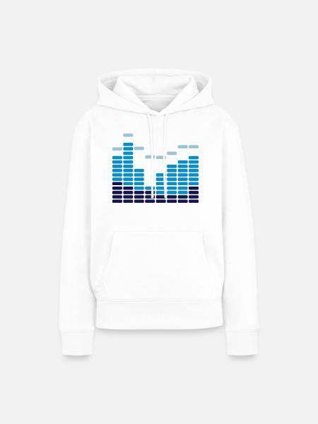 Equalizer blue - Frauen Premium Bio Hoodie - Weiß