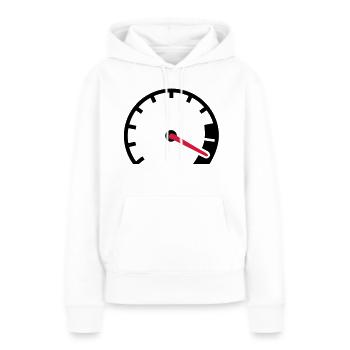 Compteur vitesse - Sweat à capuche Premium bio Femme - blanc - Devant - Julia (174cm)