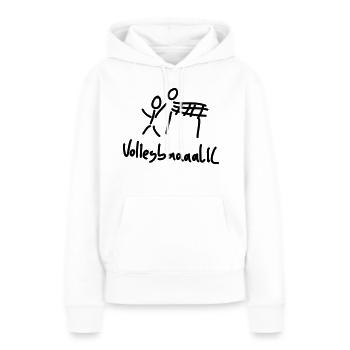 volleyball - Sweat à capuche Premium bio Femme - blanc - Devant - Julia (174cm)