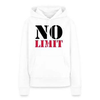 No Limit - Frauen Premium Bio Hoodie - Weiß - Vorne - Julia (174cm)