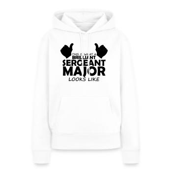 brilliant sergeant major - Women’s Premium Organic Hoodie - white - Front - Julia (174cm)