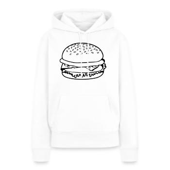 Hamburger de restauration rapide - Sweat à capuche Premium bio Femme - blanc - Devant - Julia (174cm)