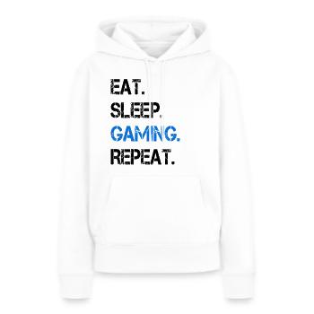 Gaming - Sweat à capuche Premium bio Femme - blanc - Devant - Julia (174cm)