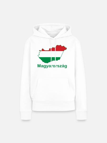 Ungarn - Frauen Premium Bio Hoodie - Weiß