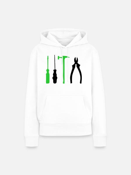werkzeug - Frauen Premium Bio Hoodie - Weiß