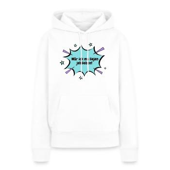 Berlin serait resté avec moi - Sweat à capuche Premium bio Femme - blanc - Devant - Julia (174cm)