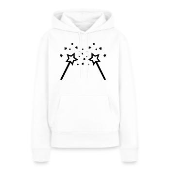 Baguette 02 - Sweat à capuche Premium bio Femme - blanc - Devant - Julia (174cm)