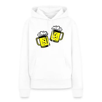 Chope de bière Cheers - Sweat à capuche Premium bio Femme - blanc - Devant - Julia (174cm)