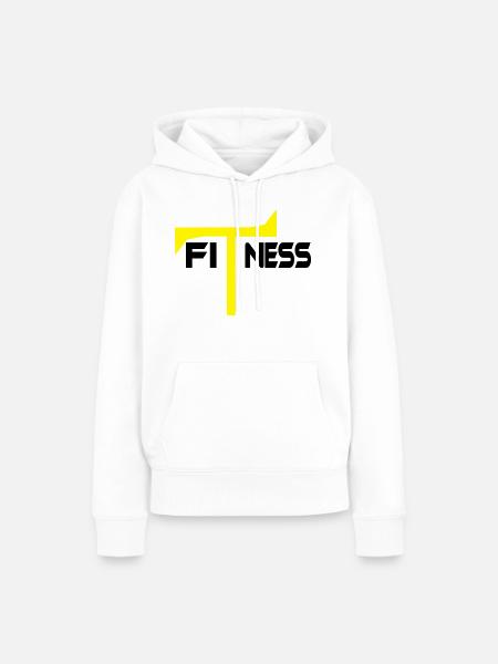 FiTness - Frauen Premium Bio Hoodie - Weiß