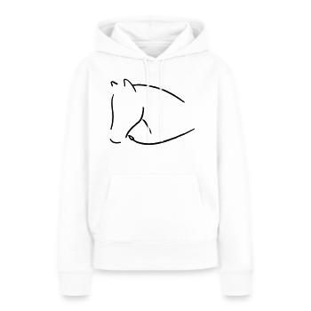 Horse - Frauen Premium Bio Hoodie - Weiß - Vorne - Julia (174cm)