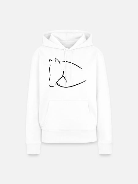 Horse - Frauen Premium Bio Hoodie - Weiß