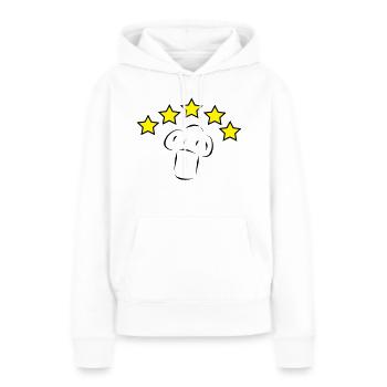 kochhut_stylisch_2_farbig - Frauen Premium Bio Hoodie - Weiß - Vorne - Julia (174cm)
