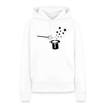 magique - Sweat à capuche Premium bio Femme - blanc - Devant - Julia (174cm)